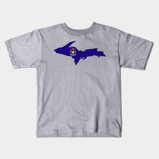 UP Michigan Kids T-Shirt by somekindofguru